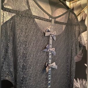 Nikibiki Black Top with Sheer Back